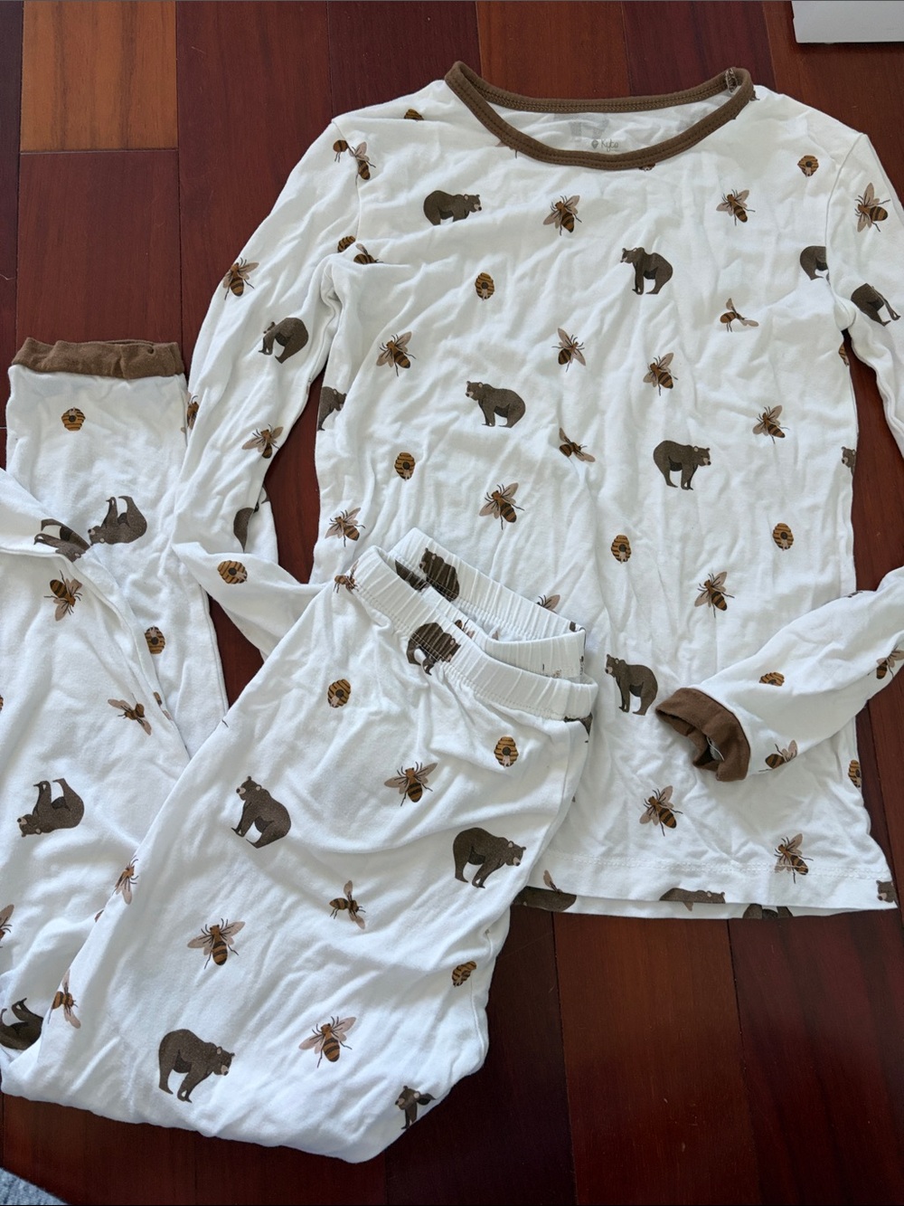 Kyte baby 7T Honeybear long sleeve pajamas
